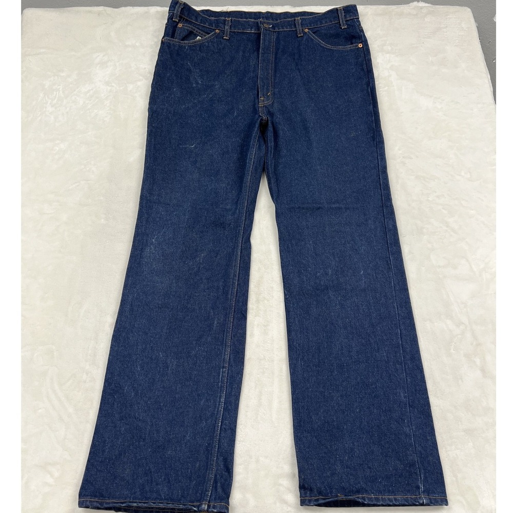 Levi 517 Jeans Mens 42x32 Blue Orange Tab Vintage Bootcut Denim Made in USA